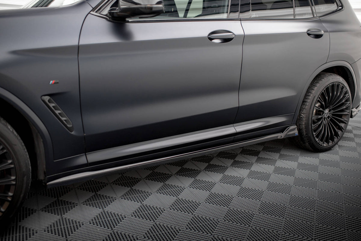 Street+ Seitenschweller Leisten passend für BMW X3 M-Paket G01 Facelift  schwarz Hochglanz – Ansicht 4