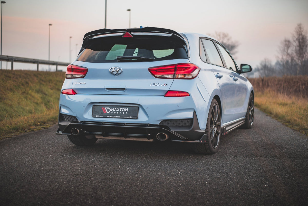 Heck Ansatz Flaps Diffusor V.7 + Flaps passend für Hyundai I30 N Mk3 Hatchback – Ansicht 3