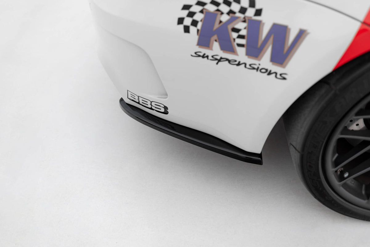 Heck Ansatz Flaps Diffusor passend für BMW 1er M Coupe E82 schwarz Hochglanz – Ansicht 4