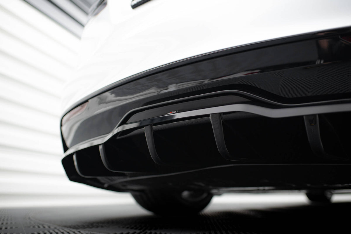 Street+ Mittlerer Diffusor RACE V.2 passend für Tesla Model S Plaid Mk1 Facelift schwarz Hochglanz – Ansicht 5