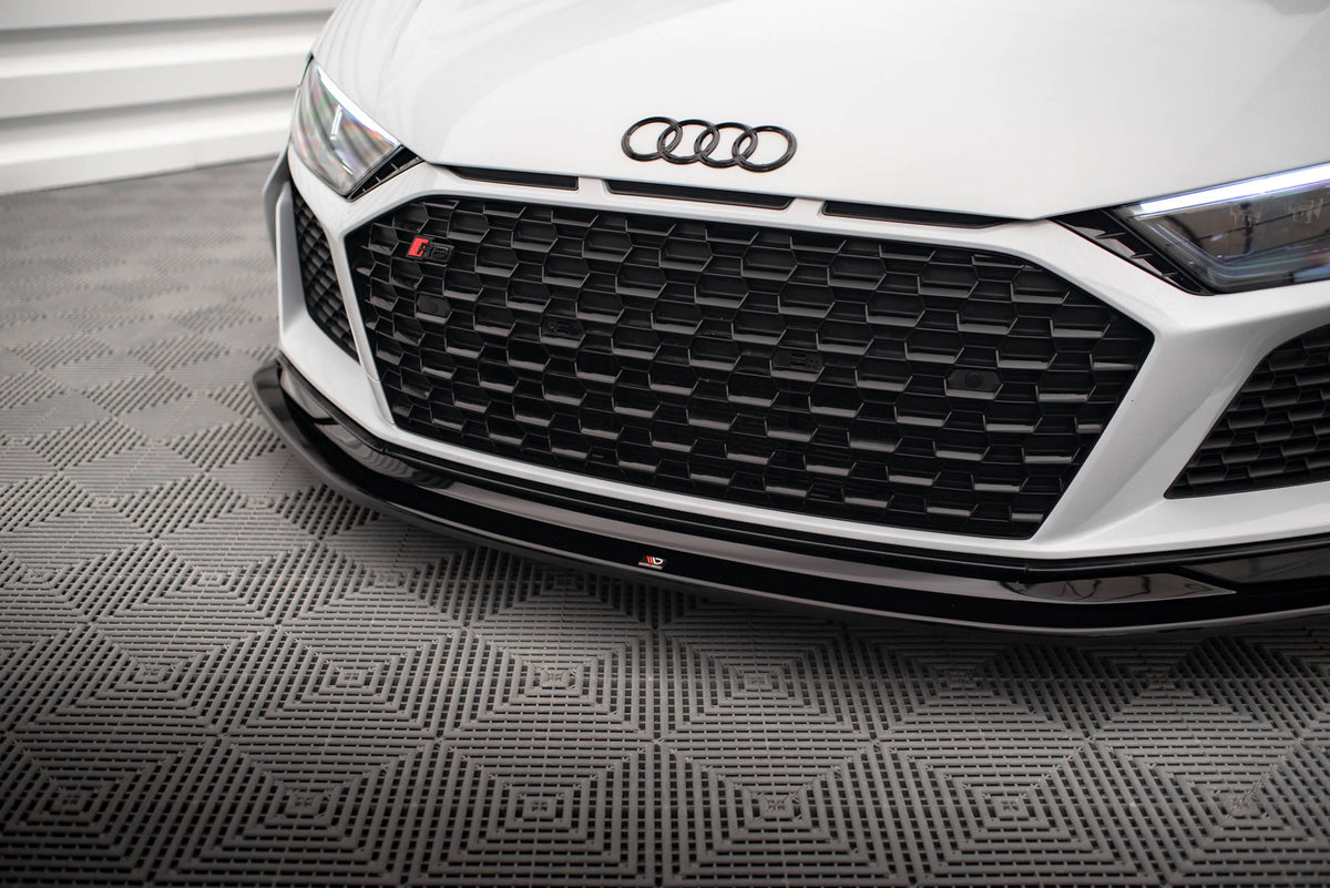 Street+ Spoilerlippe Front Ansatz V.2 passend für Audi R8 Mk2 Facelift schwarz Hochglanz – Ansicht 3