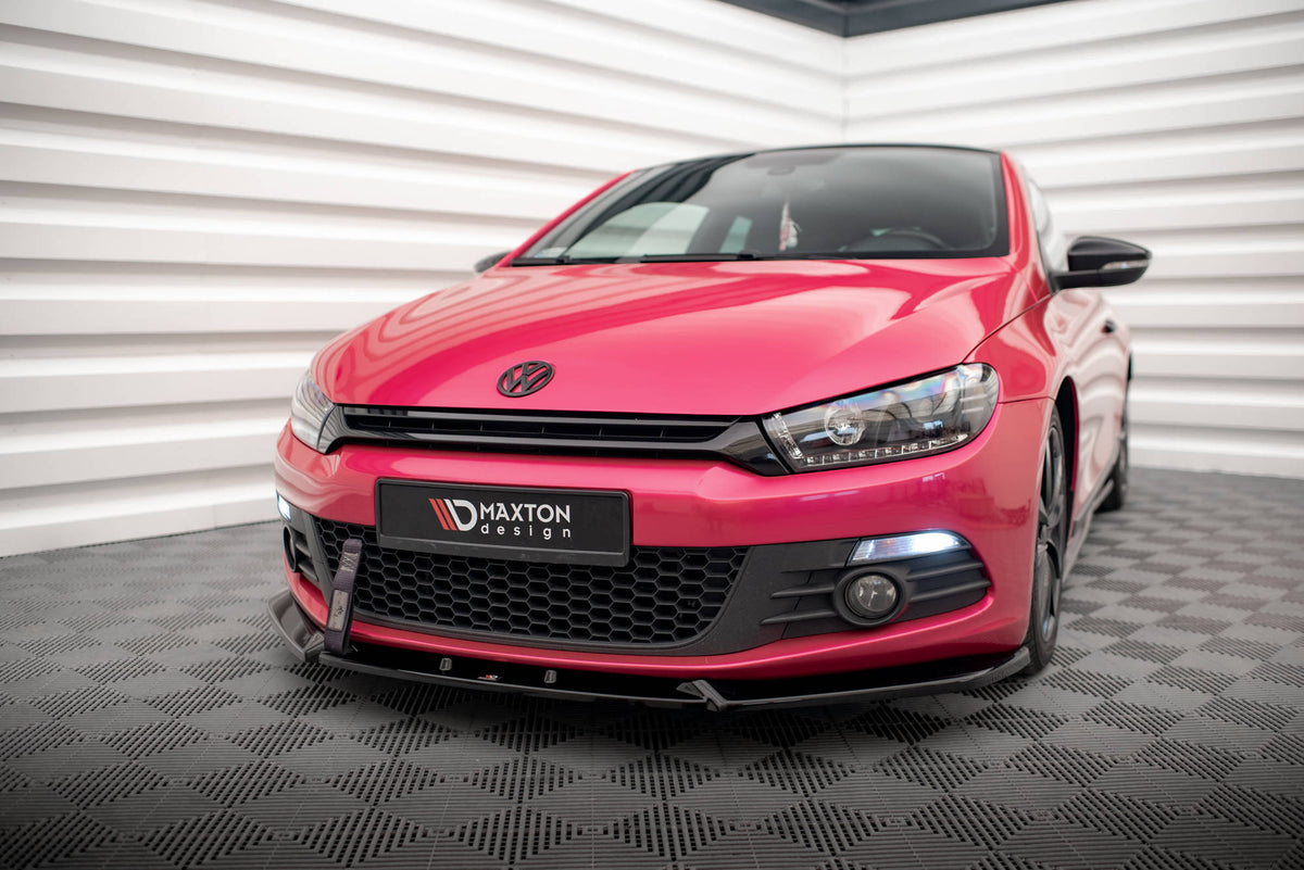 Street+ Spoilerlippe Front Ansatz V.3 passend für VW Scirocco Mk3 schwarz Hochglanz – Ansicht 4