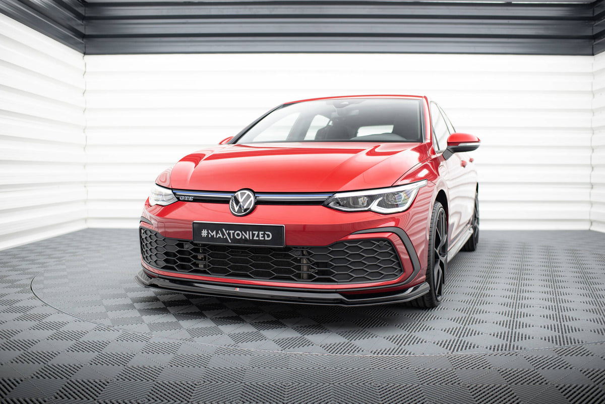 Street+ Spoilerlippe Front Ansatz V.6 passend für VW Golf GTI / GTE / GTD / R-Line Mk8 schwarz Hochglanz – Ansicht 3