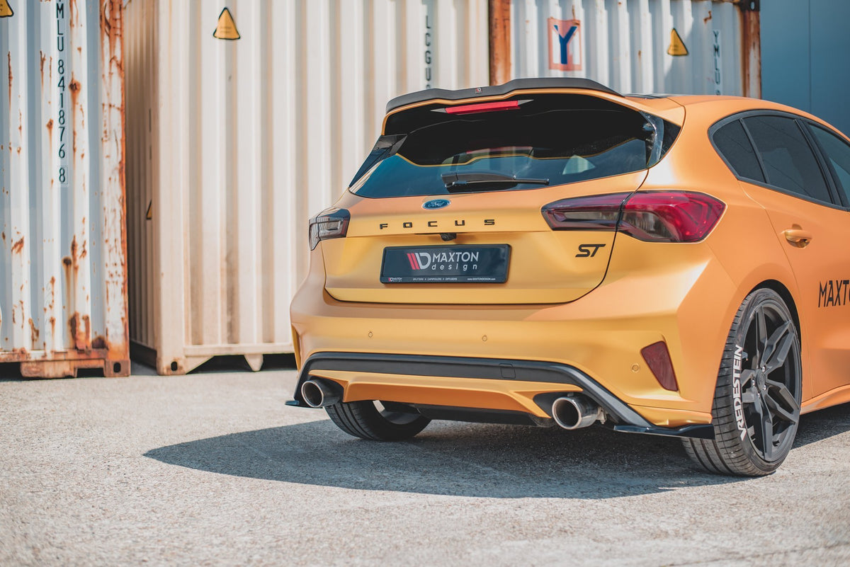 Heck Ansatz Flaps Diffusor V.2 passend für Ford Focus Hatchback ST Mk4  schwarz Hochglanz – Ansicht 7