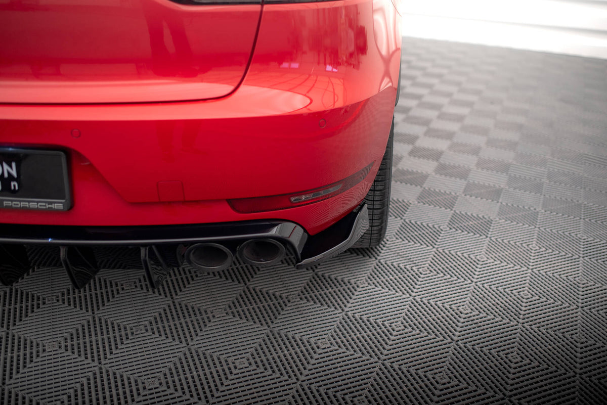 Diffusor Heck Ansatz passend für Porsche Macan Mk1  schwarz Hochglanz – Ansicht 3