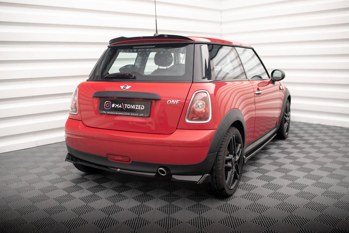 Heck Ansatz Flaps Diffusor passend für Mini One R56 schwarz Hochglanz – Ansicht 3