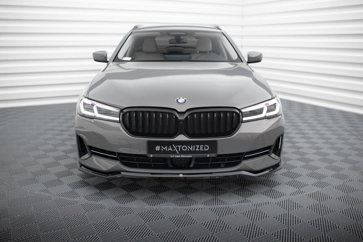 Street+ Spoilerlippe Front Ansatz V.2 passend für BMW 5er G30 / G31 Facelift schwarz Hochglanz – Ansicht 1