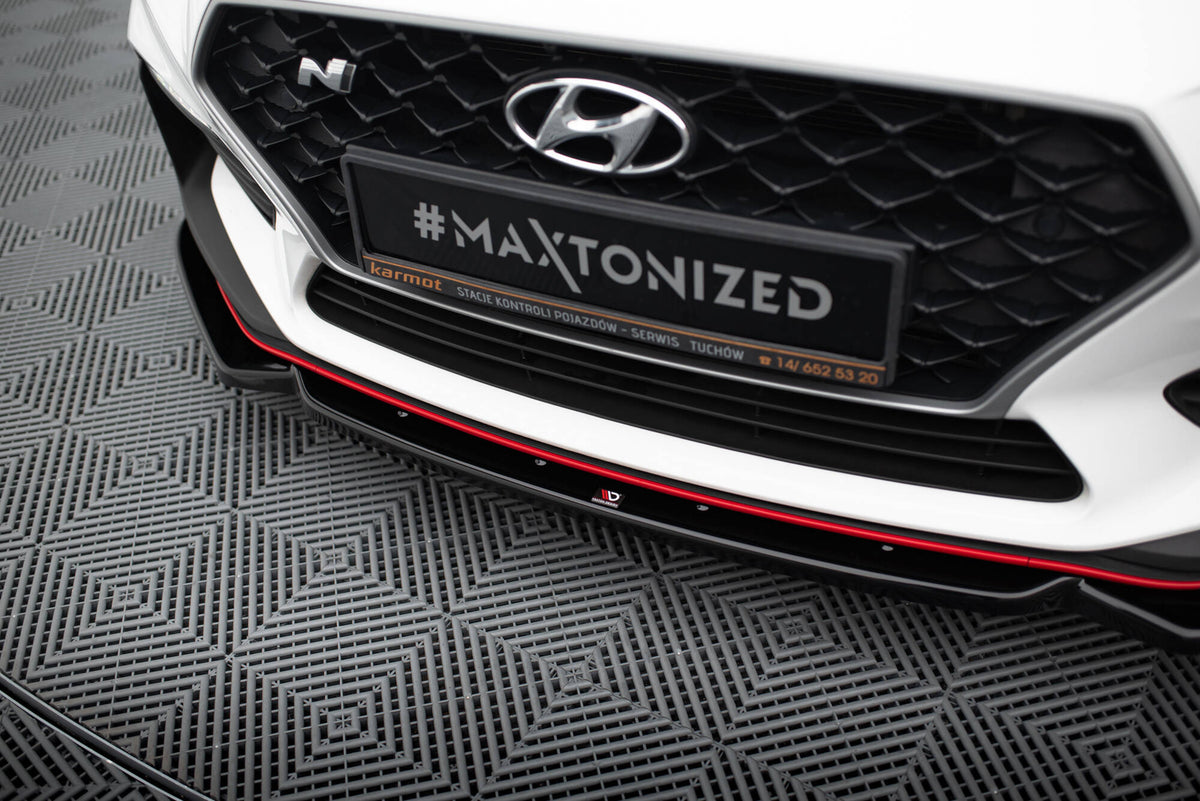 Street+ Spoilerlippe Front Ansatz V.6 + Flaps passend für Hyundai I30 N Mk3 Hatchback/Fastback – Ansicht 4
