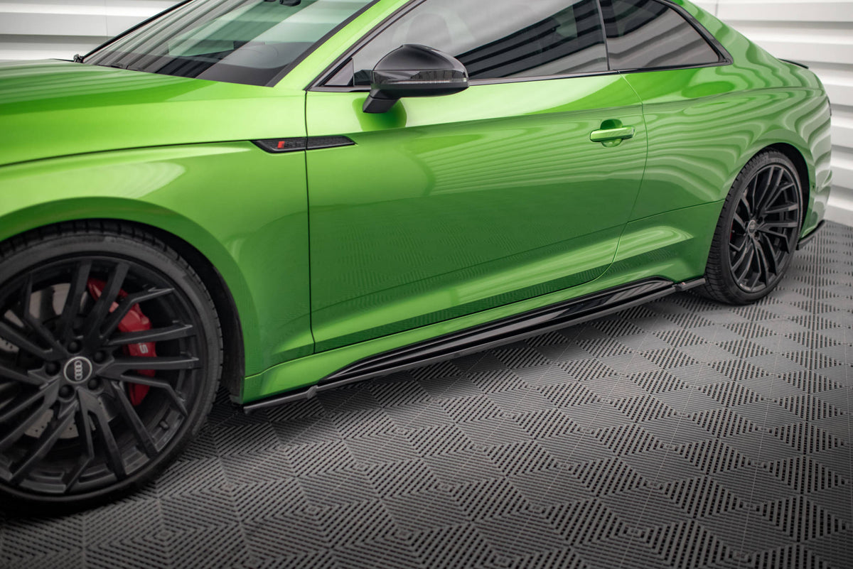 Street+ Seitenschweller Leisten passend für Audi RS5 Coupe F5 Facelift schwarz Hochglanz – Ansicht 3