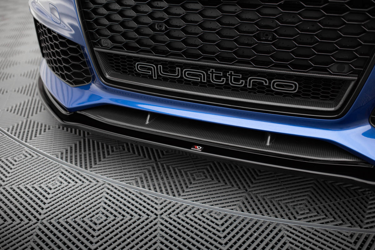 Street+ Spoilerlippe Front Ansatz V.1 passend für Audi RS6 C7 / C7 Facelift schwarz Hochglanz – Ansicht 3
