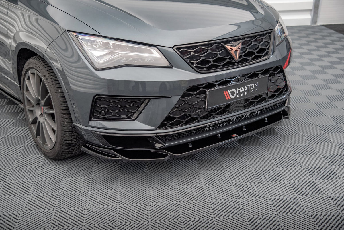 Street+ Spoilerlippe Front Ansatz V.2 passend für Cupra Ateca Mk1 schwarz Hochglanz – Ansicht 4