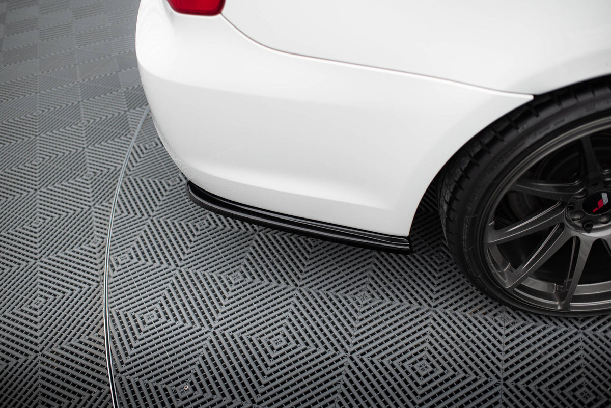 Heck Ansatz Flaps Diffusor passend für BMW 3er E90 M Paket schwarz Hochglanz – Ansicht 4