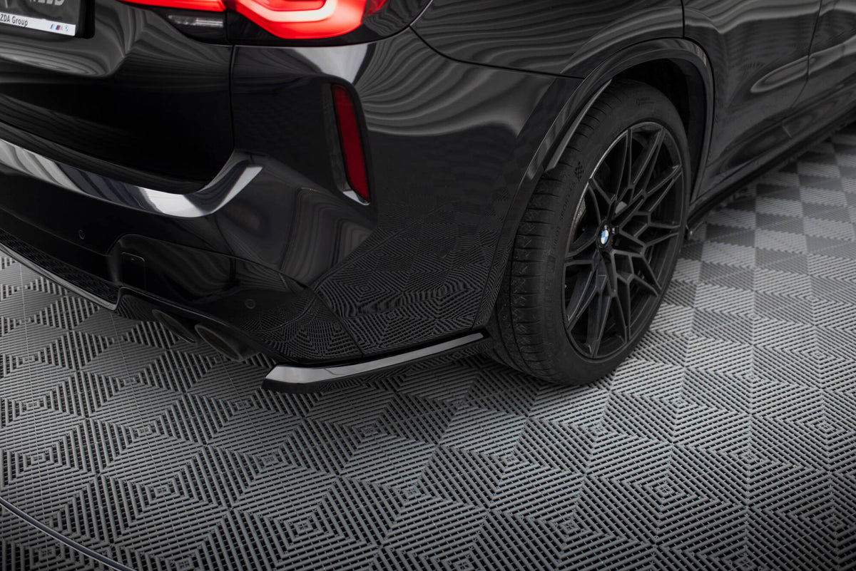 Heck Ansatz Flaps Diffusor V.1 passend für BMW X3 M F97 / F97 Facelift schwarz Hochglanz – Ansicht 3