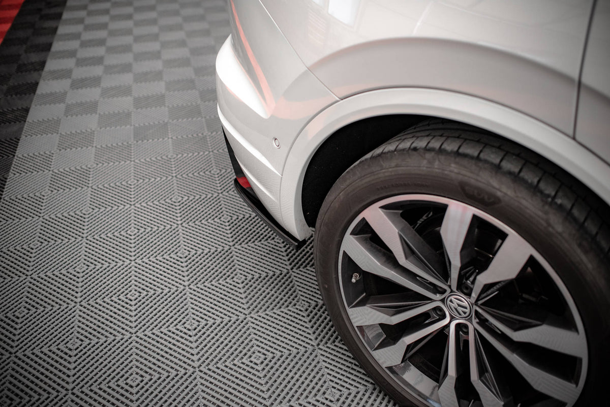 Heck Ansatz Flaps Diffusor passend für VW Touareg R-line Mk3 schwarz Hochglanz – Ansicht 4