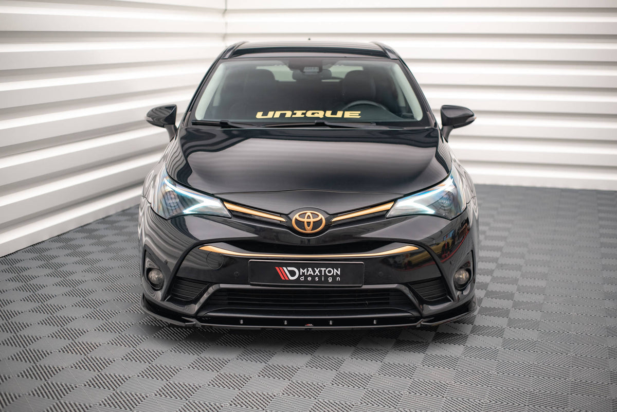 Street+ Spoilerlippe Front Ansatz V.2 passend für Toyota Avensis Mk3 Facelift schwarz Hochglanz – Ansicht 3