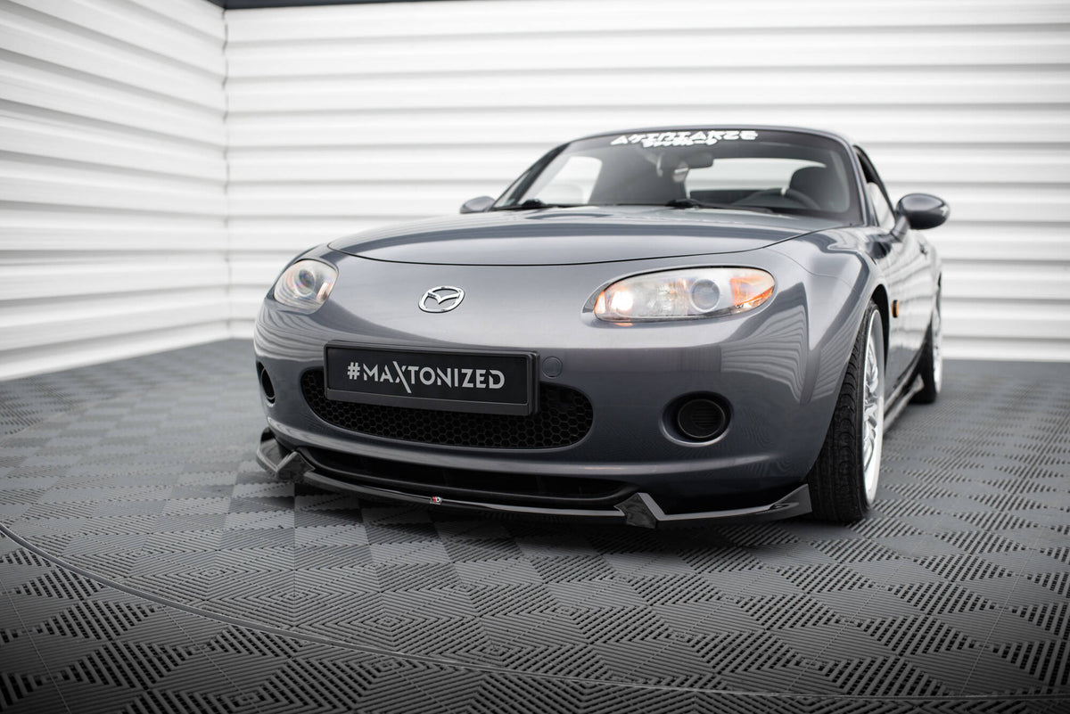 Street+ Spoilerlippe Front Ansatz V.2 passend für Mazda MX5 NC (Mk3) schwarz Hochglanz – Ansicht 3