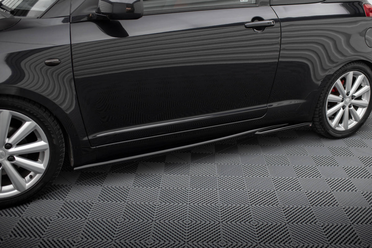 Street+ Seitenschweller Leisten passend für Suzuki Swift Sport Mk4 schwarz Hochglanz – Ansicht 3