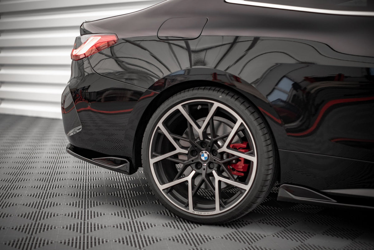 Heck Ansatz Flaps Diffusor V.2 passend für BMW 4er M-Paket G22 / G23 / G22 Facelift / G23 Facelift schwarz Hochglanz – Ansicht 1