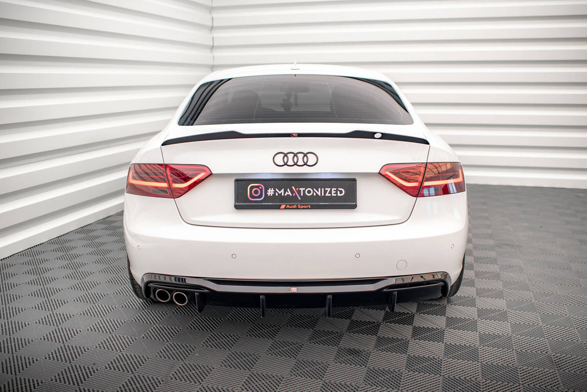 Diffusor Heck Ansatz passend für Audi A5 Sportback 8T Facelift  (Doppelauspuff li.) – Ansicht 2