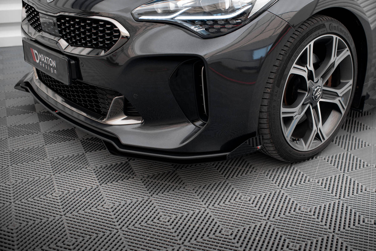 Front Stoßstange Flaps passend für Kia Stinger GT / GT-Line / Standard Mk1 schwarz Hochglanz – Ansicht 4