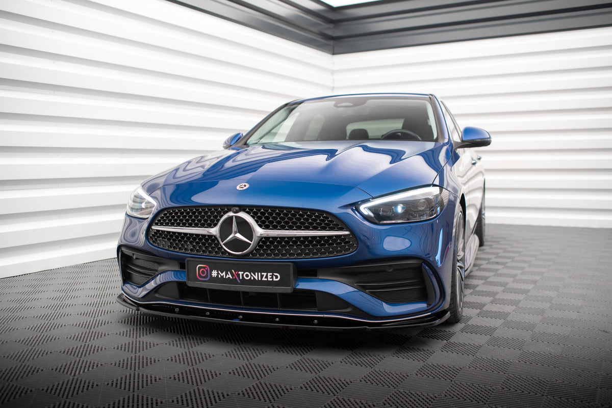Street+ Spoilerlippe Front Ansatz V.2 passend für Mercedes-Benz C AMG-Line / 43 AMG W206 schwarz Hochglanz – Ansicht 4