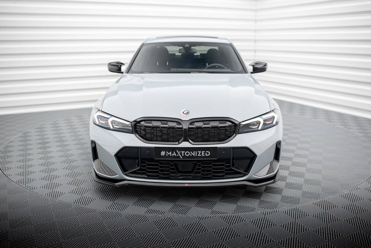 Street+ Spoilerlippe Front Ansatz V.2 passend für BMW 3er M340i / M-Paket G20 / G21 Facelift schwarz Hochglanz – Ansicht 1