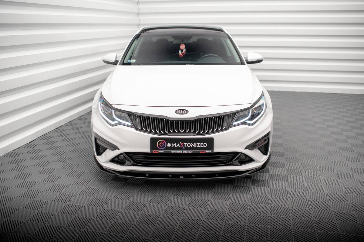 Street+ Spoilerlippe Front Ansatz V.2 passend für Kia Optima Mk4 Facelift schwarz Hochglanz – Ansicht 1