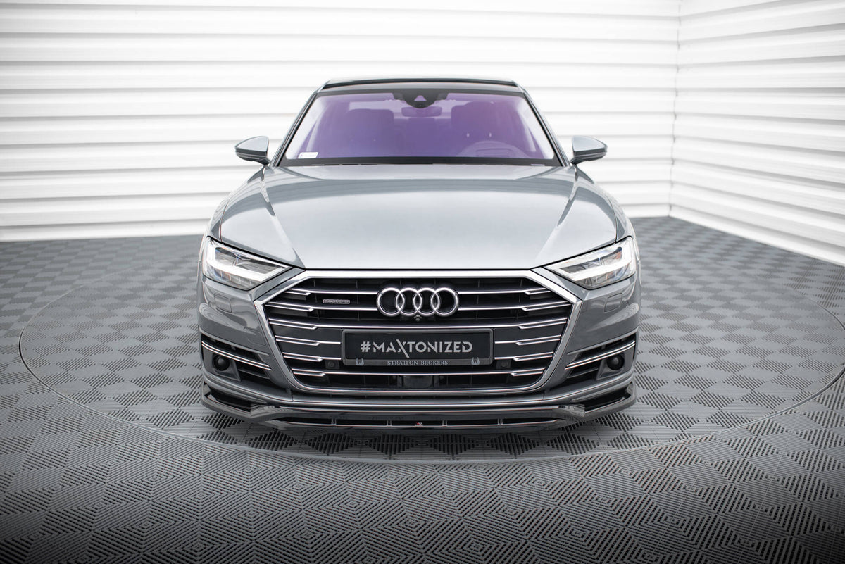 Street+ Spoilerlippe Front Ansatz passend für Audi A8 D5 schwarz Hochglanz – Ansicht 1