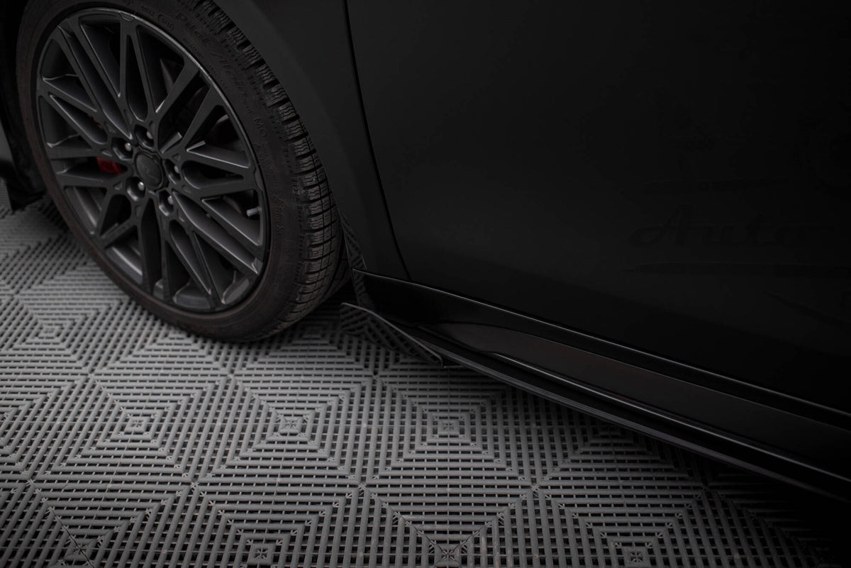 Street Pro Street+ Seitenschweller Leisten + Flaps passend für Kia Proceed GT / GT-Line Mk1 Facelift / Ceed GT Mk3 Facelift  schwarz Hochglanz – Ansicht 6