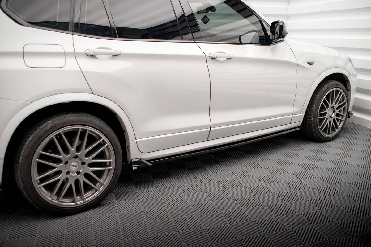 Street+ Seitenschweller Leisten passend für BMW X3 M-Paket F25 schwarz Hochglanz – Ansicht 1