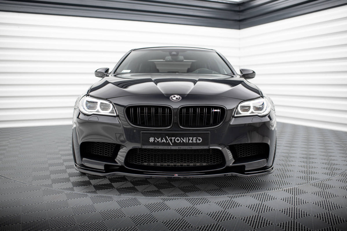 Street+ Spoilerlippe Front Ansatz passend für BMW M5 F10/ F11 schwarz Hochglanz – Ansicht 4
