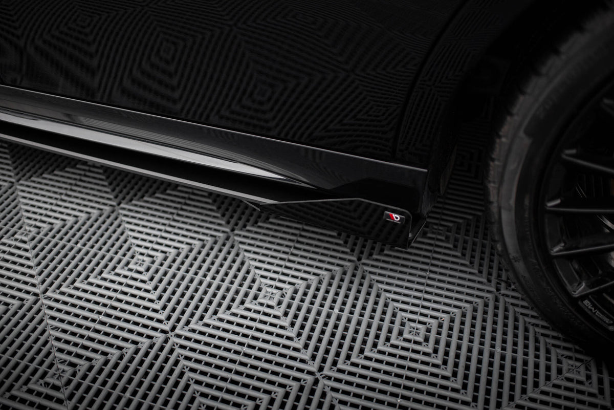 Seitenschweller Flaps passend für Mercedes-AMG A35 W177 Facelift schwarz Hochglanz – Ansicht 4