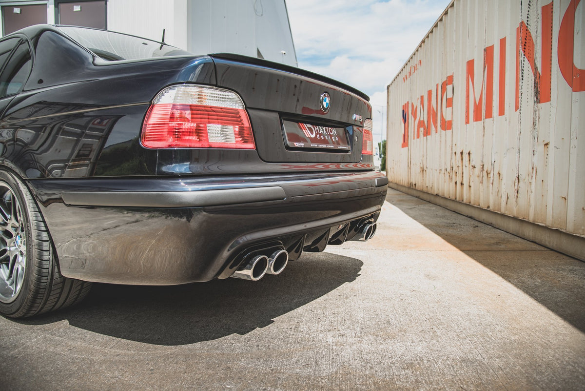 Diffusor Heck Ansatz passend für BMW M5  / 5 M-Paket E39 schwarz Hochglanz – Ansicht 6