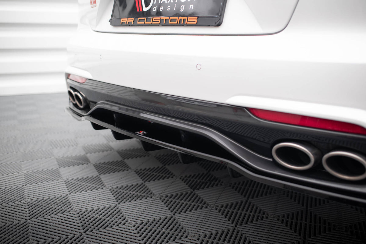 Street+ Mittlerer Diffusor RACE passend für Kia Stinger Mk1 schwarz Hochglanz – Ansicht 4