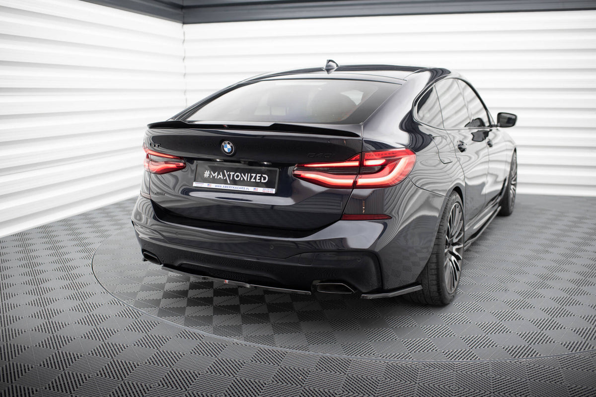 Heck Ansatz Flaps Diffusor passend für BMW 6er GT G32 M-Paket schwarz Hochglanz – Ansicht 4