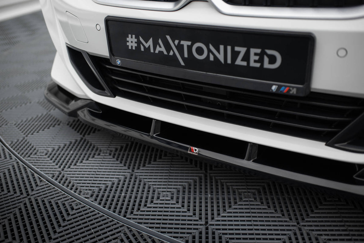 Street+ Spoilerlippe Front Ansatz passend für BMW 3er Limousine / Touring G20 / G21 Facelift schwarz Hochglanz – Ansicht 4