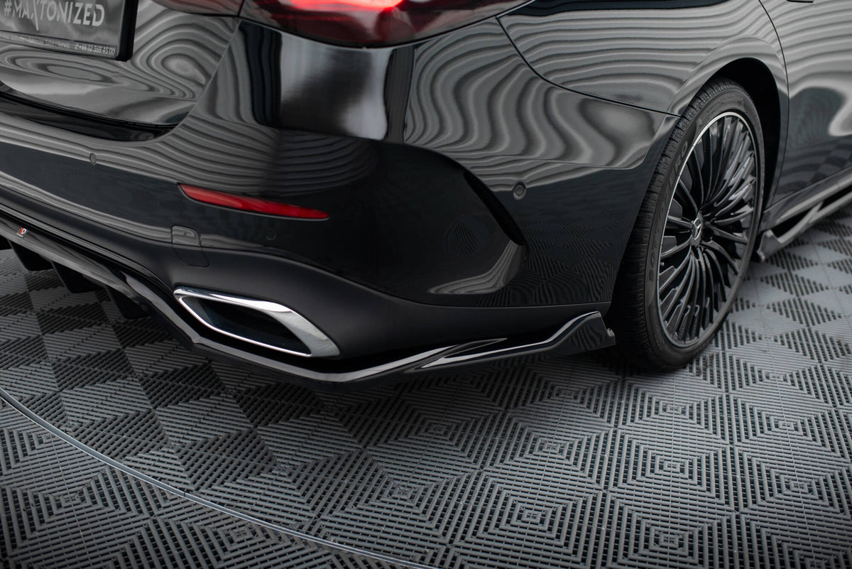 Street+ Mittlerer Diffusor RACE passend für Mercedes-Benz E AMG-Line Limousine / Kombi W214 schwarz Hochglanz – Ansicht 3