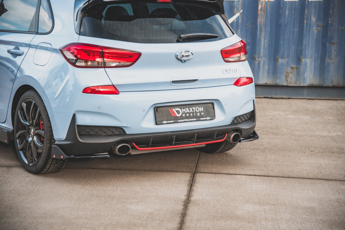 Heck Ansatz Flaps Diffusor V.6 + Flaps passend für Hyundai I30 N Mk3 Hatchback – Ansicht 5