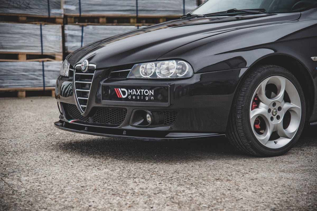 Street+ Spoilerlippe Front Ansatz passend für Alfa Romeo 156 Facelift schwarz Hochglanz – Ansicht 5