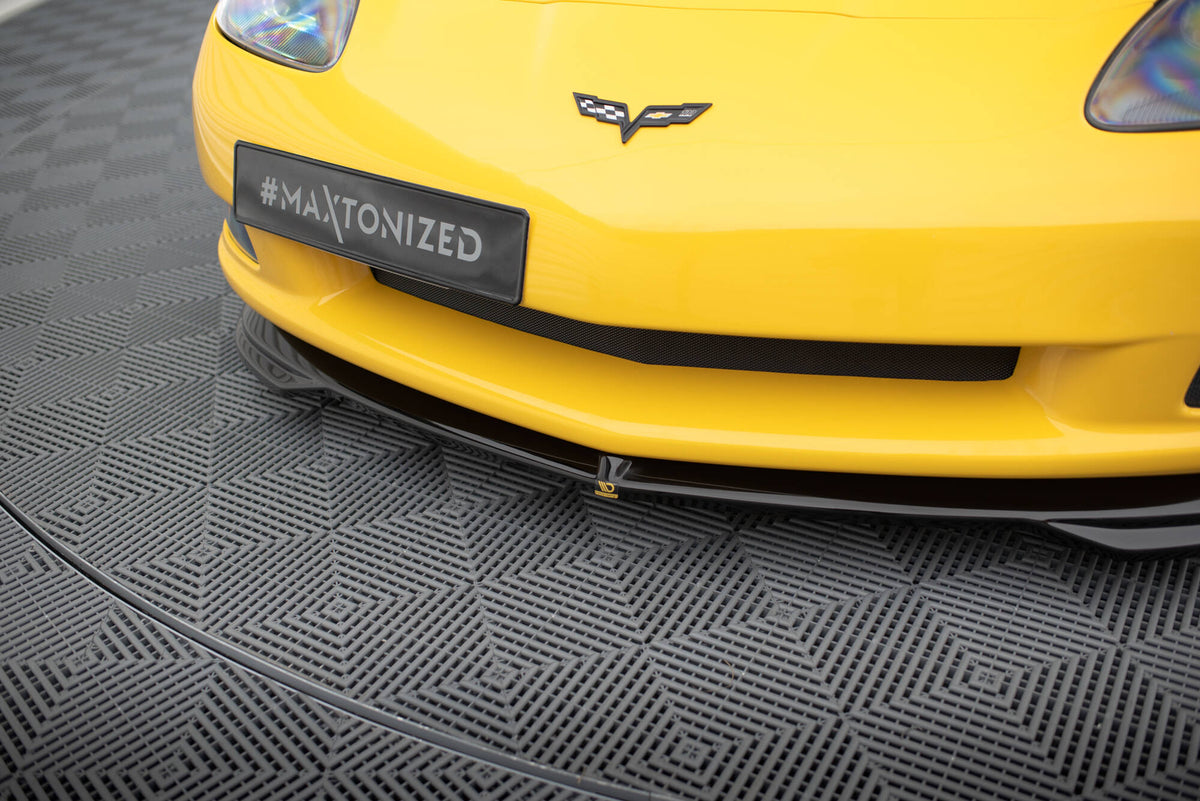 Street+ Spoilerlippe Front Ansatz passend für Chevrolet Corvette C6 schwarz Hochglanz – Ansicht 4