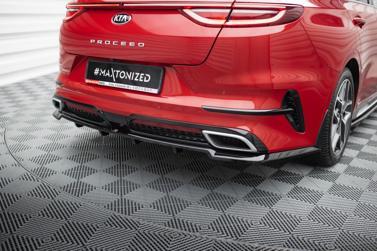 Street+ Mittlerer Diffusor RACE passend für Kia ProCeed GT-Line Mk1 schwarz Hochglanz – Ansicht 1