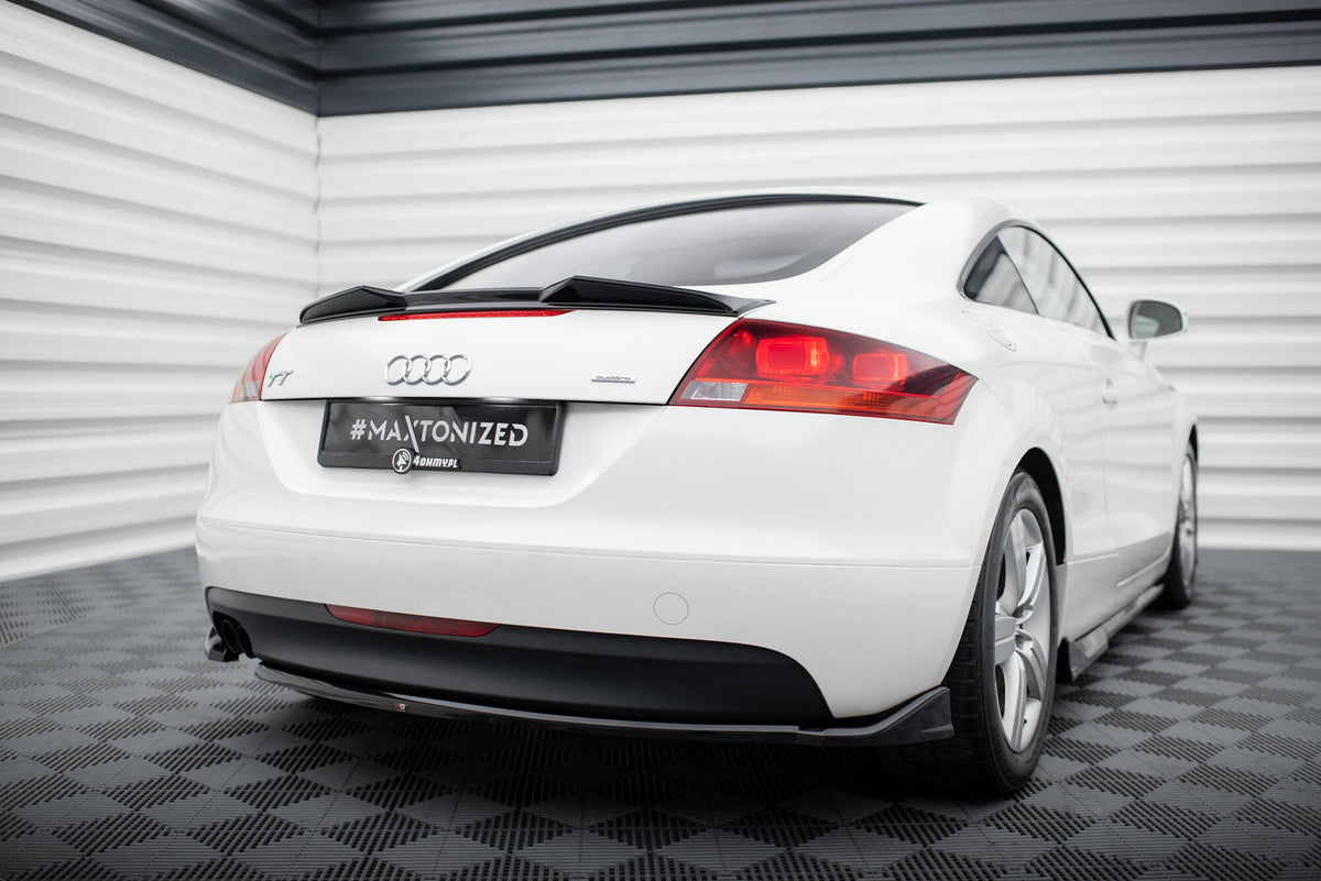 Heck Ansatz Flaps Diffusor passend für Audi TT 8J schwarz Hochglanz – Ansicht 4
