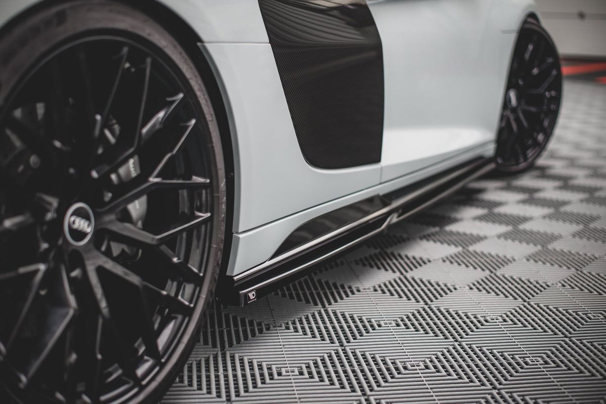 Street+ Seitenschweller Leisten passend für Audi R8 Mk2 Facelift schwarz Hochglanz – Ansicht 4