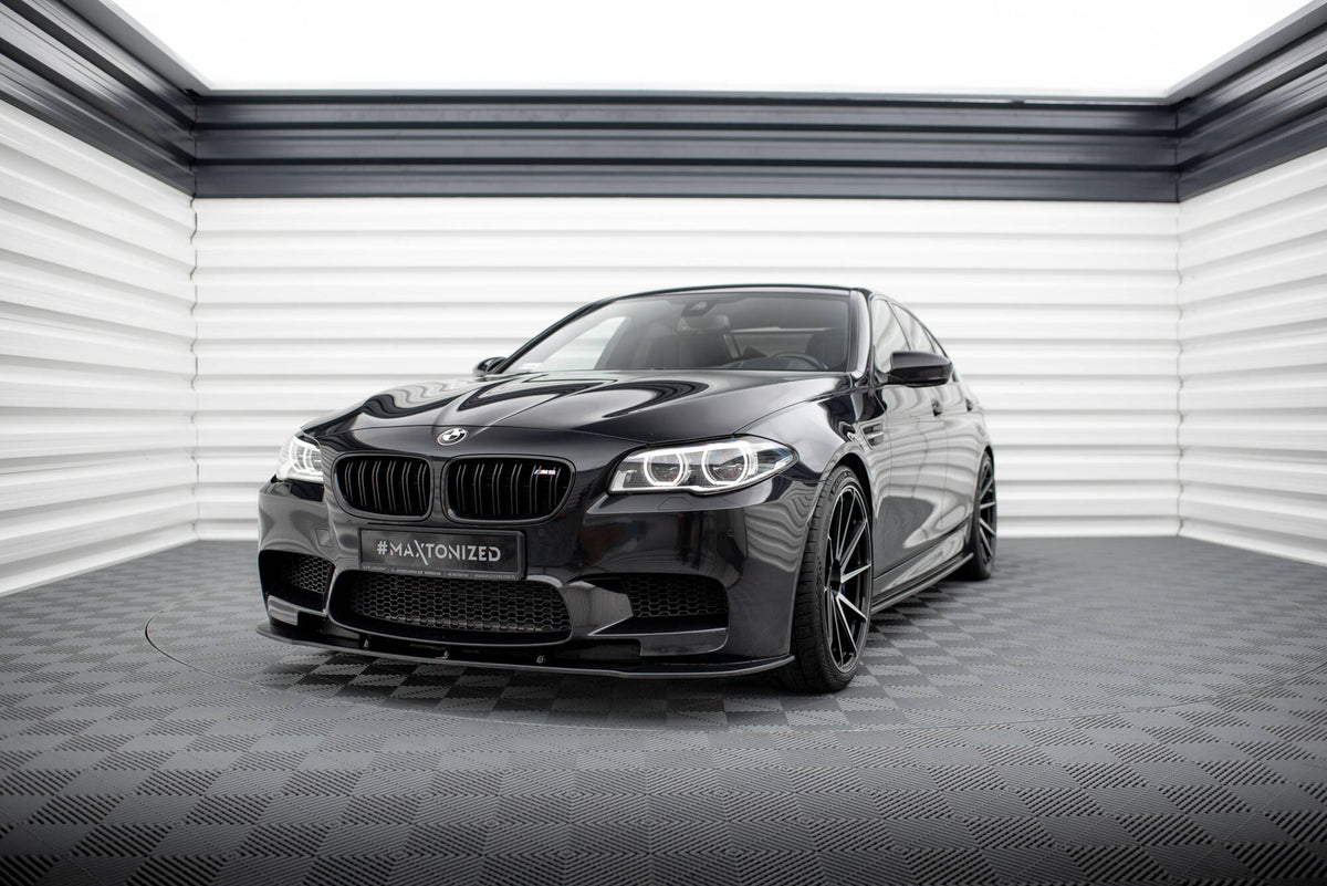 Street+ Spoilerlippe Front Ansatz passend für BMW M5 F10/ F11 schwarz Hochglanz – Ansicht 3