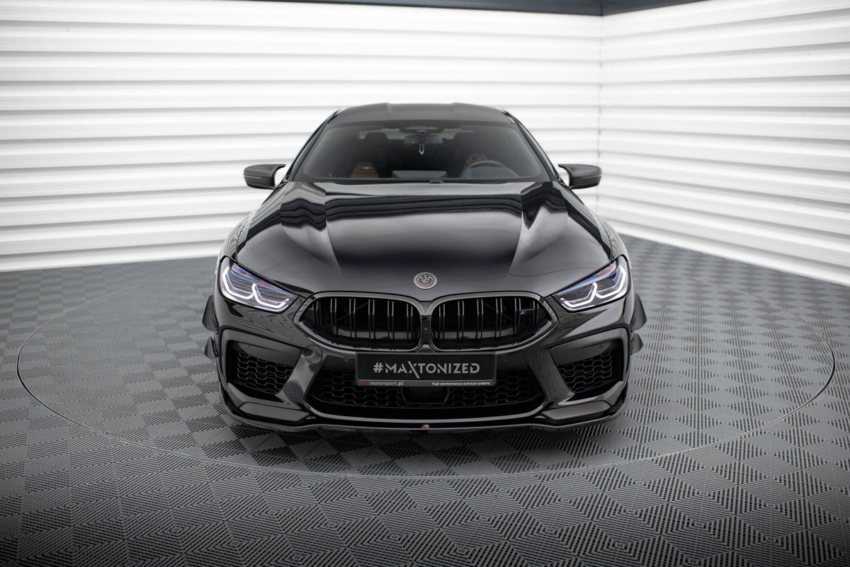 Street+ Spoilerlippe Front Ansatz V.2 passend für BMW M8  Gran Coupe F93 / Coupe F92 schwarz Hochglanz – Ansicht 1