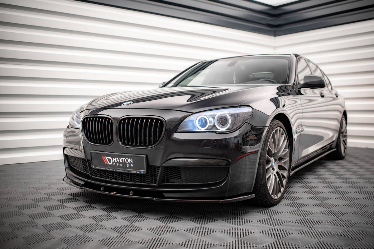 Street+ Spoilerlippe Front Ansatz V.1 passend für BMW 7 M-Paket F01 schwarz Hochglanz – Ansicht 4