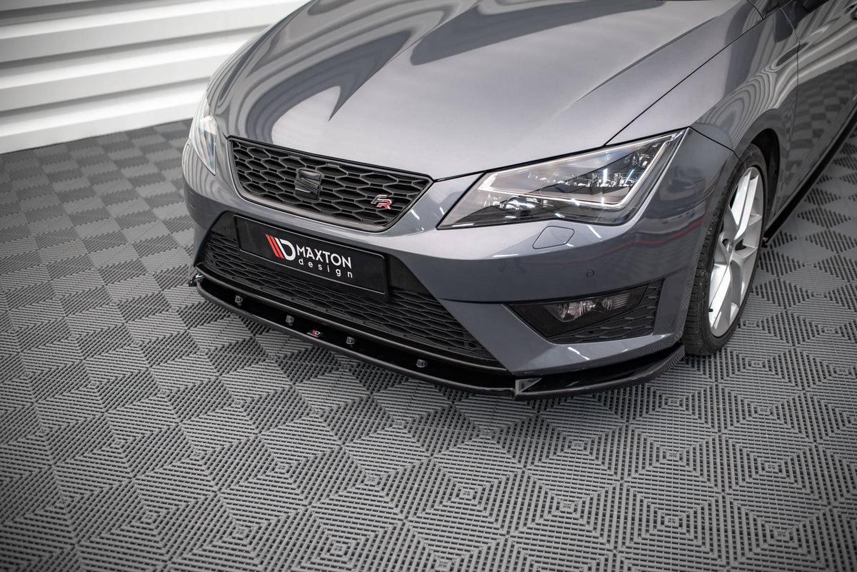 Street+ Spoilerlippe Front Ansatz V.1 passend für Seat Leon FR / Cupra Mk3 schwarz Hochglanz – Ansicht 3