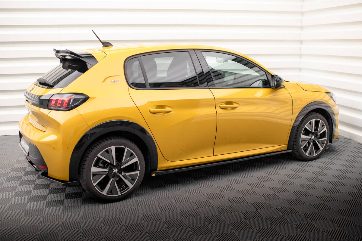 Street+ Seitenschweller Leisten passend für Peugeot 208 GT Mk2 schwarz Hochglanz – Ansicht 3