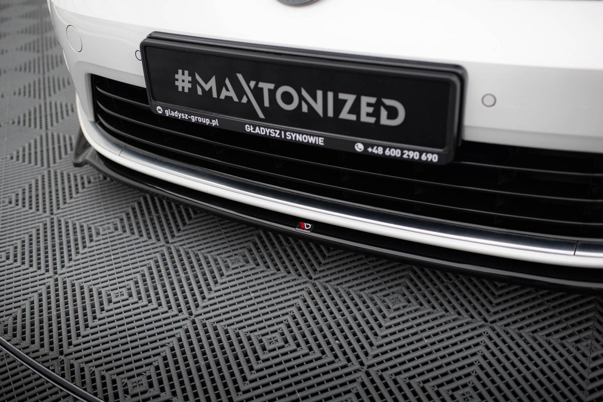 Street+ Spoilerlippe Front Ansatz V.2 passend für VW Golf R / R-Line Mk7  schwarz Hochglanz – Ansicht 4
