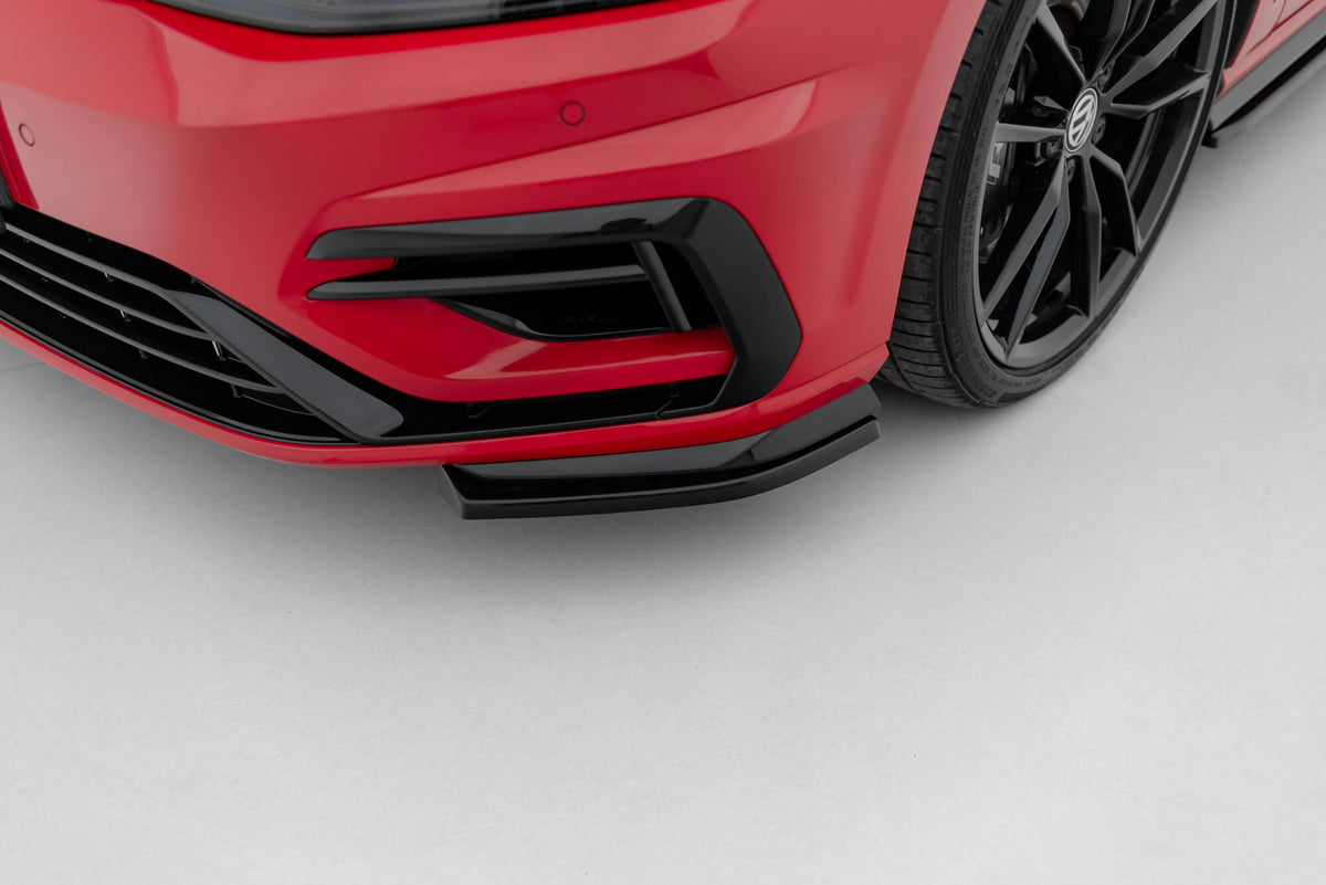 Street+ Spoilerlippe Front Ansatz passend für VW Golf R / R-Line Mk7 Facelift schwarz Hochglanz – Ansicht 5